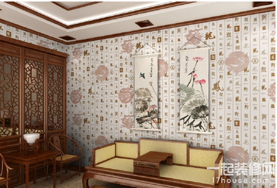 现代中式新应用 壁纸改变居室氛围 现代中式新应用 壁纸改变居室氛围